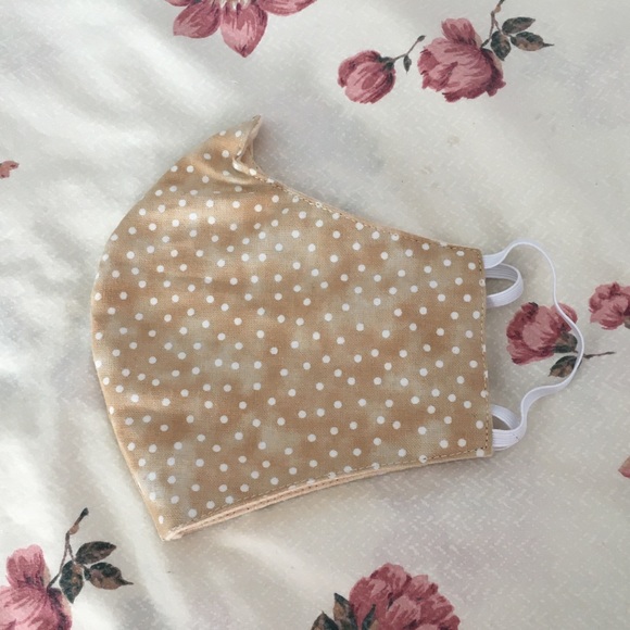 Beauty. Caramel Beige Dots, Quality Face Mask - Picture 3 of 5